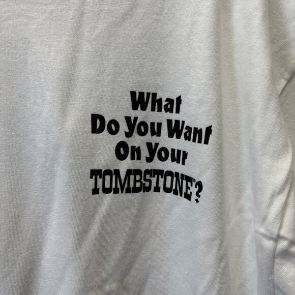 Tombstone Pizza 35 Years T-Shirt Mens Size XL White Short Sleeve Vintage 90s Tee - Picture 2 of 6